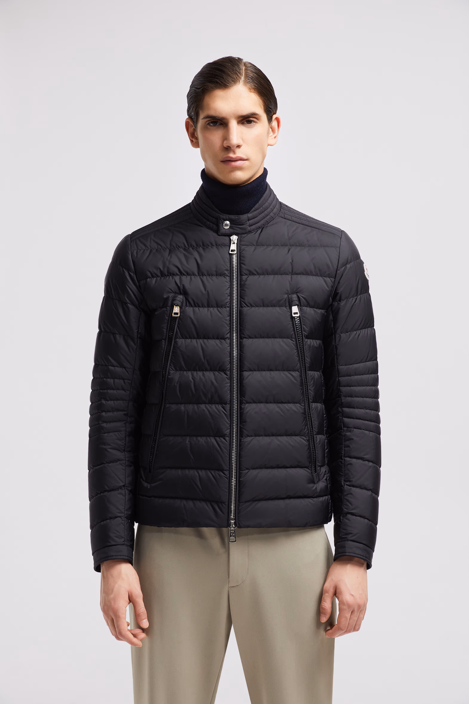 Plumífero motero Amiot Hombre Negro Moncler 0